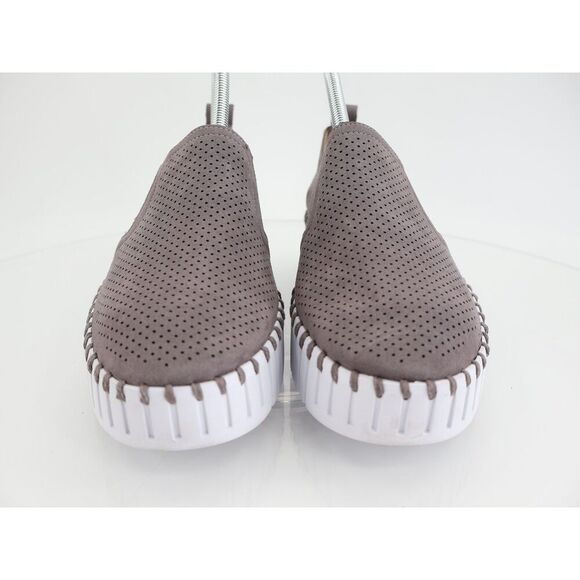 Ilse Jacobsen Tulip Platform Flat Sz 40 10 Slip On Gray perforated Shoes - Picture 2 of 11
